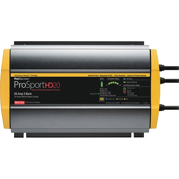 Promariner ProMariner 44028 Prosporthd Series Global Batttery Charger, 20 Amps, 2 Bank 44028 - main